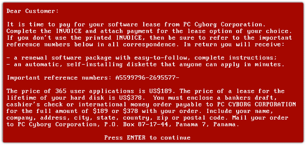 first ransomware